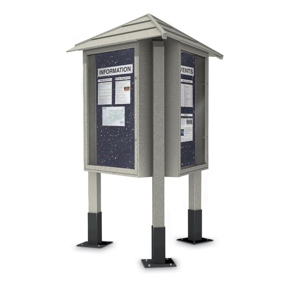 Sliding Door Indoor Enclosed Corkboard, 7